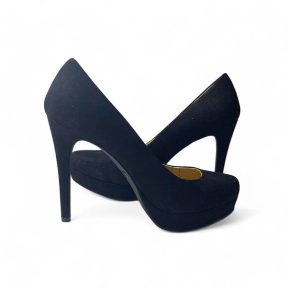 CHINESE LAUNDRY Los Angeles Wonder Black Suede Platform Pumps New! Size 10 - Picture 4 of 9